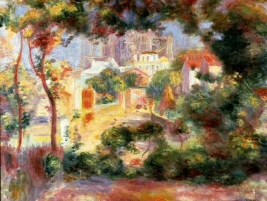 View from Sacre Coeur - 1896 - Pierre-Auguste Renoir painting on canvas